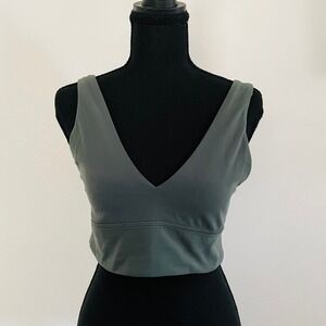 Lululemon Align V-Neck Bra Light Support A/B Cup Green W2DPNS Size 10 Square Dot